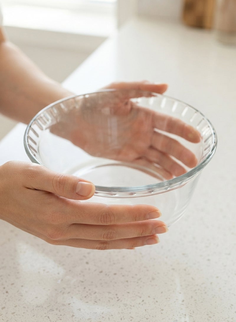 MARINEX Large Glass Soufflé Dish 2.4L – Extra-Large Heat-Resistant Bakeware | Transparent Oven-Safe Round Soufflé & Baking Dish - Image 4