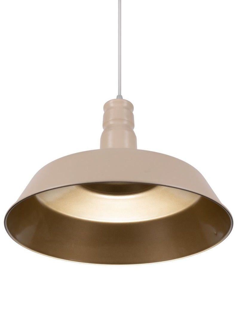 El Rawda Lighting Mulano Ceiling Lamp - Inside | modern decorative LED E27 pendant light ceiling lamp hanging | suitable for any room | | Color: Beige × Gold | Size: 70x37 cm - Image 2