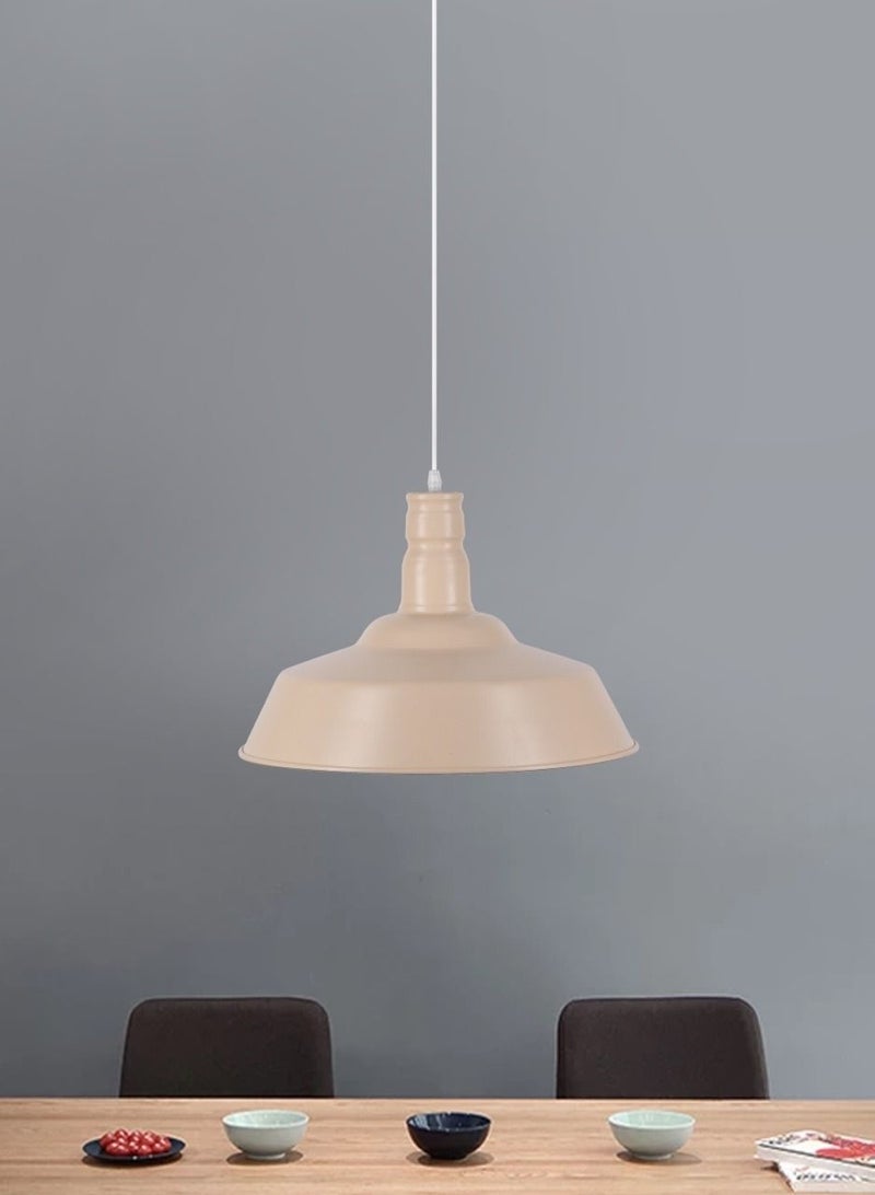 El Rawda Lighting Mulano Ceiling Lamp - Inside | modern decorative LED E27 pendant light ceiling lamp hanging | suitable for any room | | Color: Beige × Gold | Size: 70x37 cm - Image 1