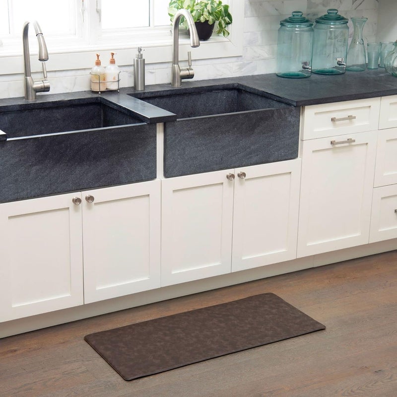 Home Dynamix Trenton Solace Traditional Diamond Textured Kitchen Mat, Espresso, 17"x39" (Pack of 2) - Image 5