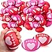 MiniInflat 24 Pcs Valentines Day Football Stress Balls 343 Football Squeeze Foam Balls Football Stress Relief Toys for Valentines Day Sport Party Game FavorsRed Rose - Image 2