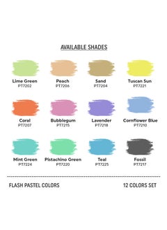 Flash Flash Pastel Acrylic Colours-Rich Pigments Non Fading Non Toxic Acrylic Paint Set for Artists Professionals Students Hobby Painters (Set of 12 Colors-50 ml each, Multi)  - Image 3