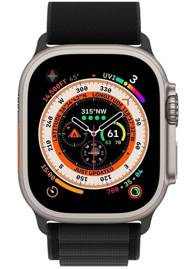 Apple Watch Ultra Straps,Women Men,Two Textile Layers Woven Loop Titanium G-Hook Sport Band for Iwatch Series 8/7/6/5/4/3/2/1/SE,Starlight,44/45/49mm - Image 3