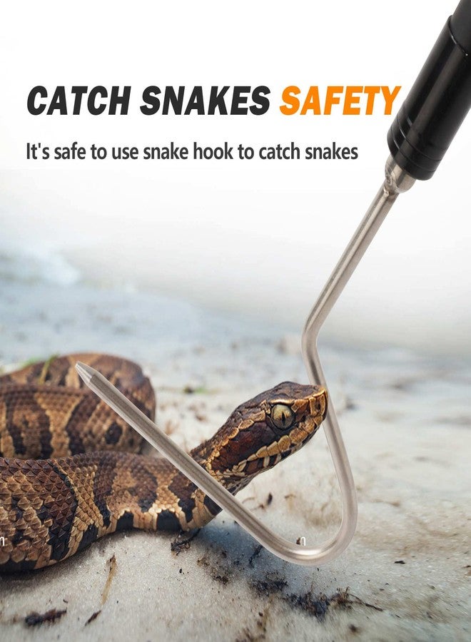 Dutypro 44 inch Snake Hook Catcher Stick Tongs Grabber Handling Tool Kit for Rattlesnakes Python Copperhead Removal Catching - Image 2