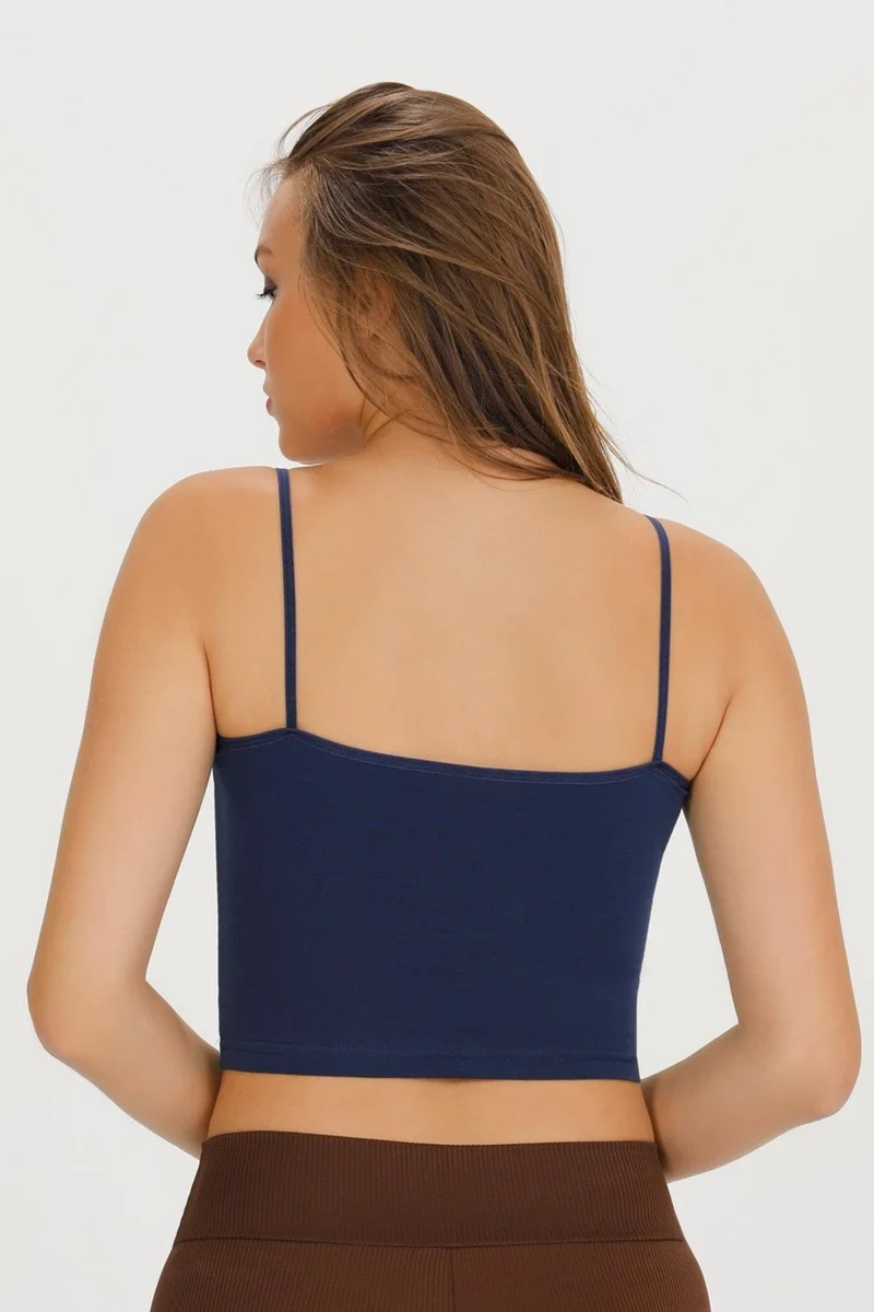 Sensu Women's Rope Strap Cotton Crop Bustier - BST1015