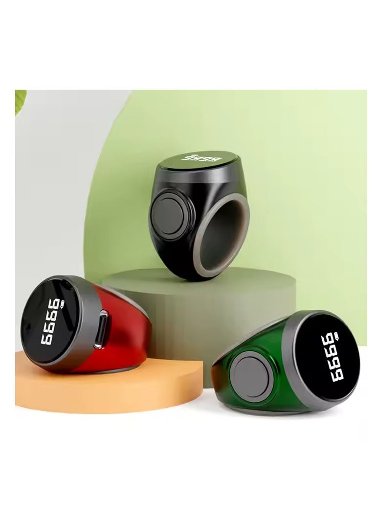Generic - Digital Tasbeeh Finger Counter Islamic Smart Ring Alarm Clock Azan Finger Counter Tally Reminder ZIKR Prayer Tracker - Image 1