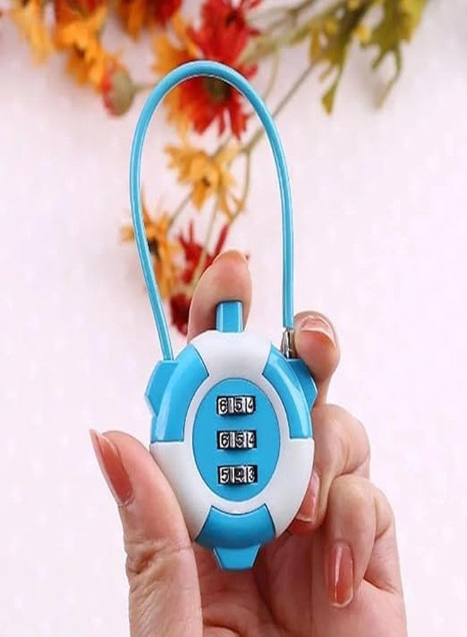 VENTRICE “Portable 3-Digit Combination Lock with Flexible Steel Cable - Resettable Anti-Theft Password Lock for Luggage, Backpacks, Lockers, Gym & Travel Bags - Durable, Lightweight Security Padlock” - Image 1