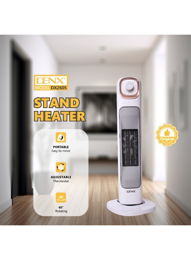 Denx Standing heater, Heater Indoor,Vertical Heater, PTC Electric Heater, 45°Oscillating, 3Modes, Timer, 2000W Portable Heater for Indoor Use, White,Fast Safety Room Heater for Bedroom Office - Image 3