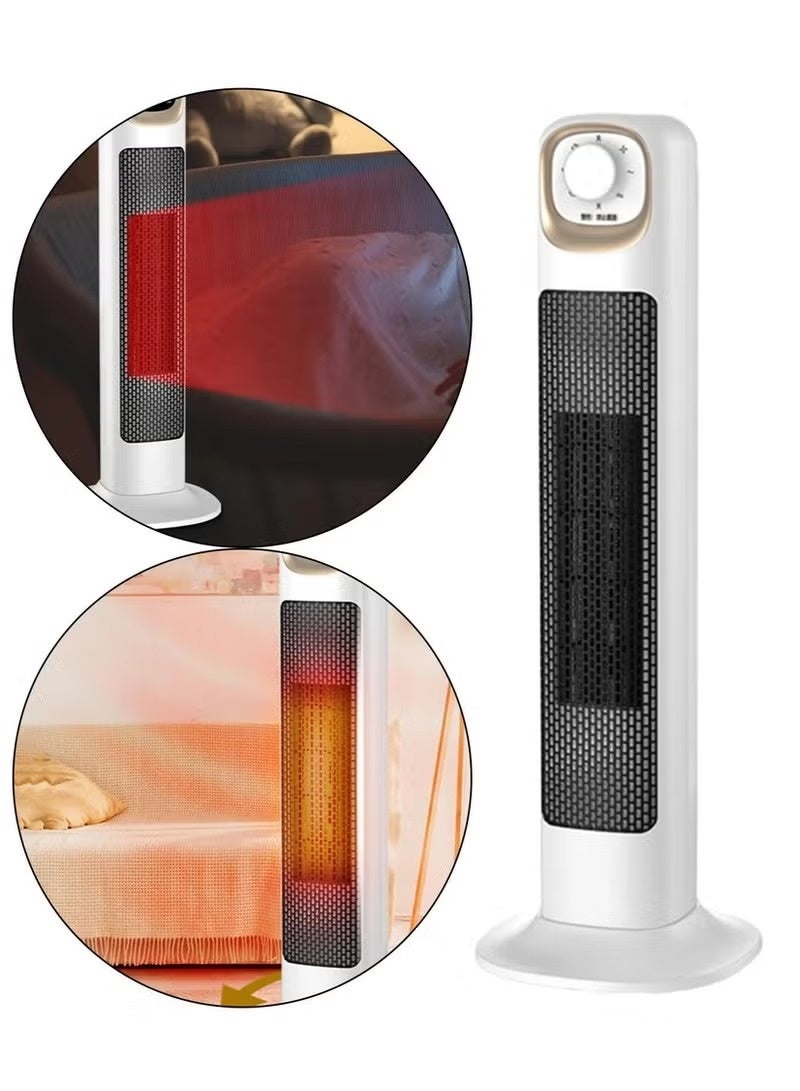 Denx Standing heater, Heater Indoor,Vertical Heater, PTC Electric Heater, 45°Oscillating, 3Modes, Timer, 2000W Portable Heater for Indoor Use, White,Fast Safety Room Heater for Bedroom Office - Image 5
