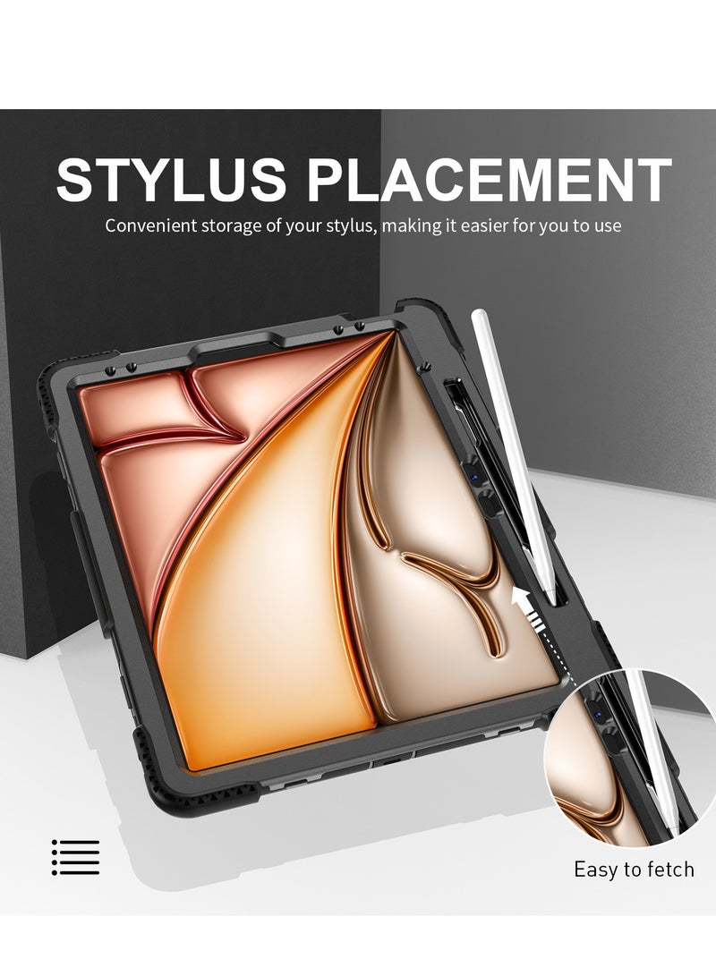 For iPad 10th generation 10.9 2022 pen slot shockproof protective case with 360 degree rotatable bracket hand strap - Image 4