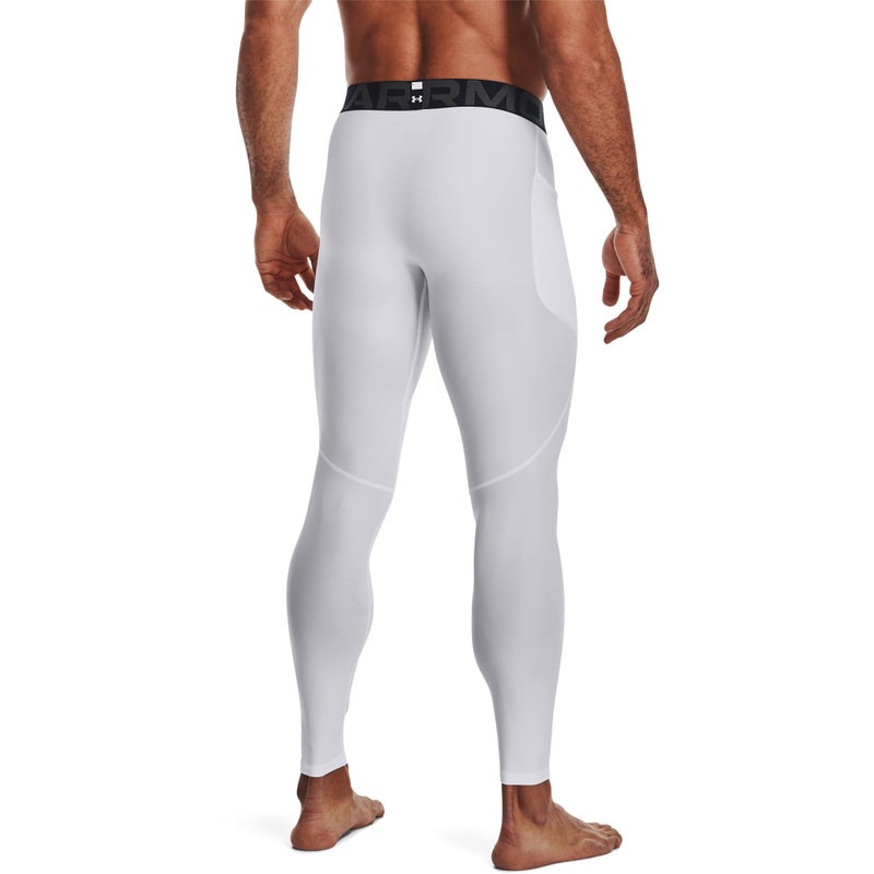 Under Armour Men's HeatGear Armour Leggings , White (100)/Black, Medium - Image 2