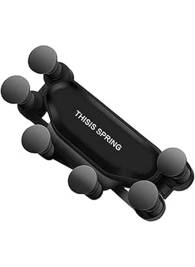 Universal Black Car Phone Holder Air Vent Mount 7 Point Support Dashboard Bracket - Image 1