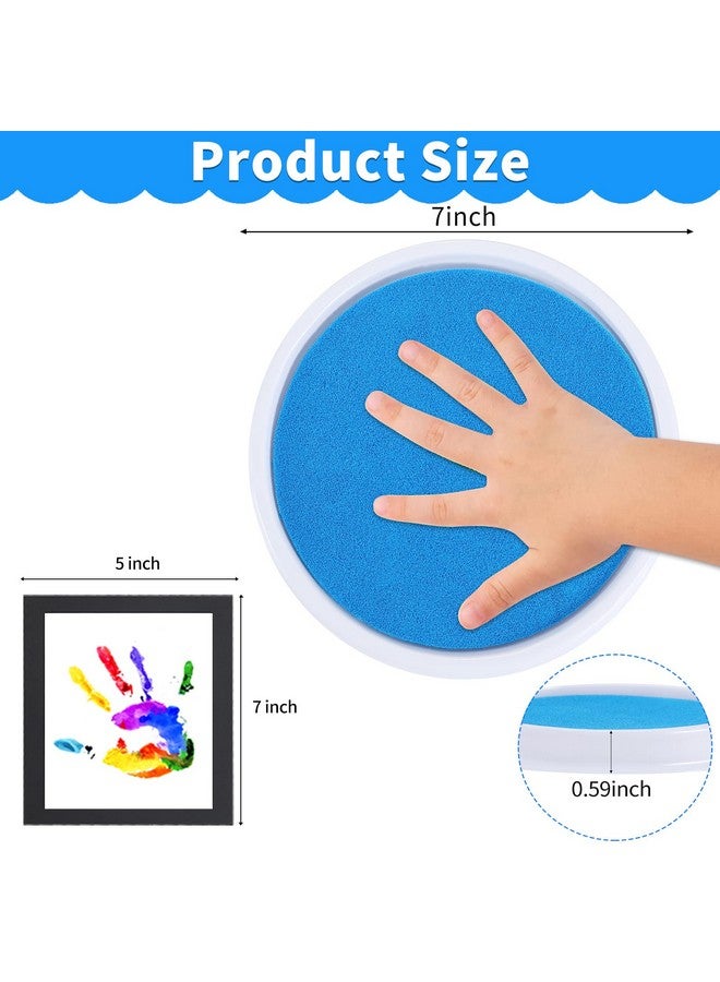 MoloTAR Craft Large Ink Pad Stamps Partner Diy Color8 Colors Round Rainbow Finger Ink Pad For Kids - Image 2