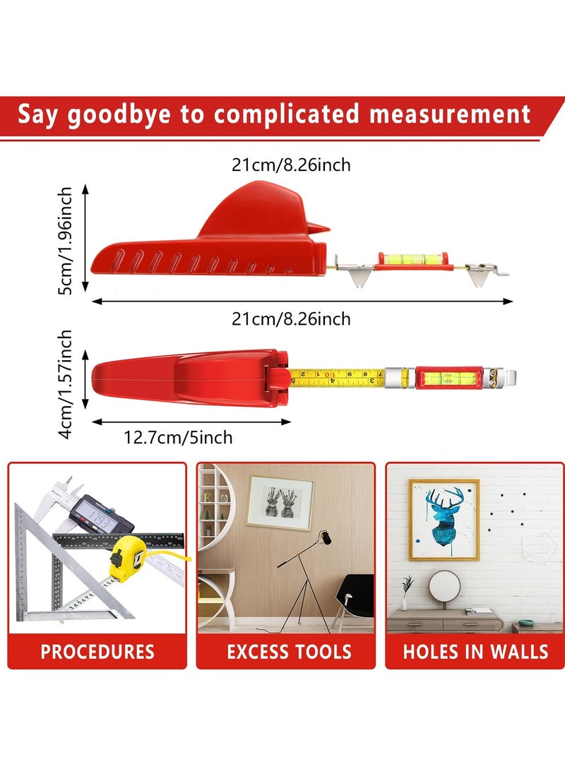 KASTWAVE - Picture Hanging Tool with level, All-in-One Hang It Picture Hanging Tool with Rule, Portable Picture Leveling and Hanging Tool, Picture Hanging Level for Hang Pictures, Mirrors, TVs, and Shelves - Image 1