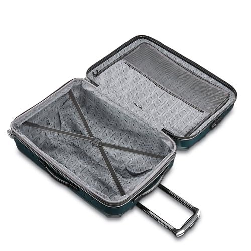Samsonite Centric 2 Hardside Expandable Luggage with Spinner Wheels, Emerald Green, Checked-Medium 24-Inch - Image 3