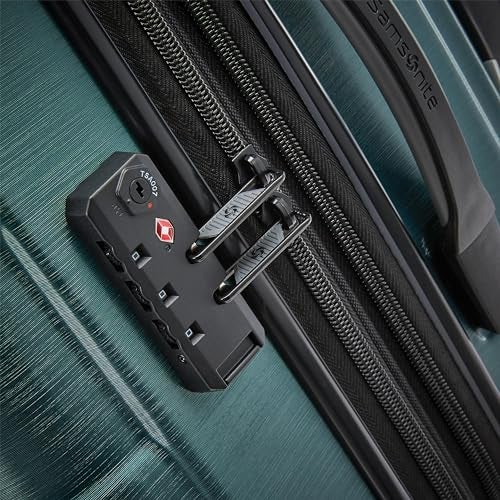 Samsonite Centric 2 Hardside Expandable Luggage with Spinner Wheels, Emerald Green, Checked-Medium 24-Inch - Image 4