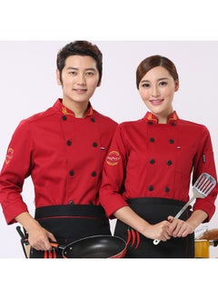 NIBEMINENT Restaurant and Hotel Kitchens Staff Long-Sleeved Chef Uniforms Breathable Chef Uniforms for Kitchen Beauty Salon Uniform  - Image 1