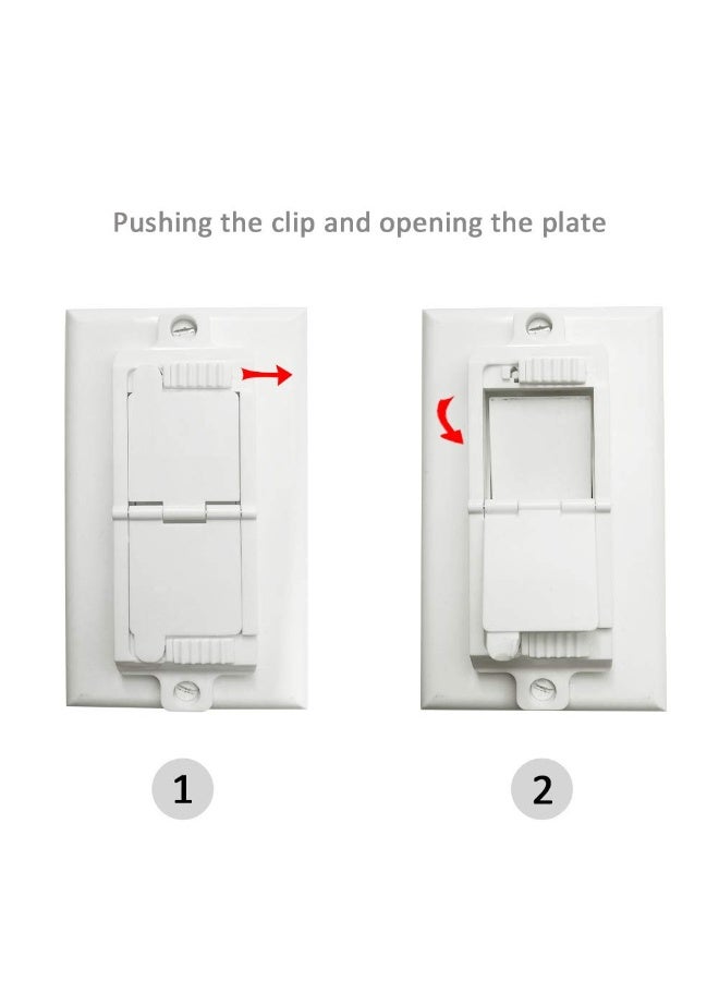 ILIVABLE Rocker Light Switch Guard, Child Proof Switch Plate Cover Guard Protects Your Lights or Circuits from Being Accidentally Turned On or Off by Children and Adults (Clear, Pack of 2) - Image 3