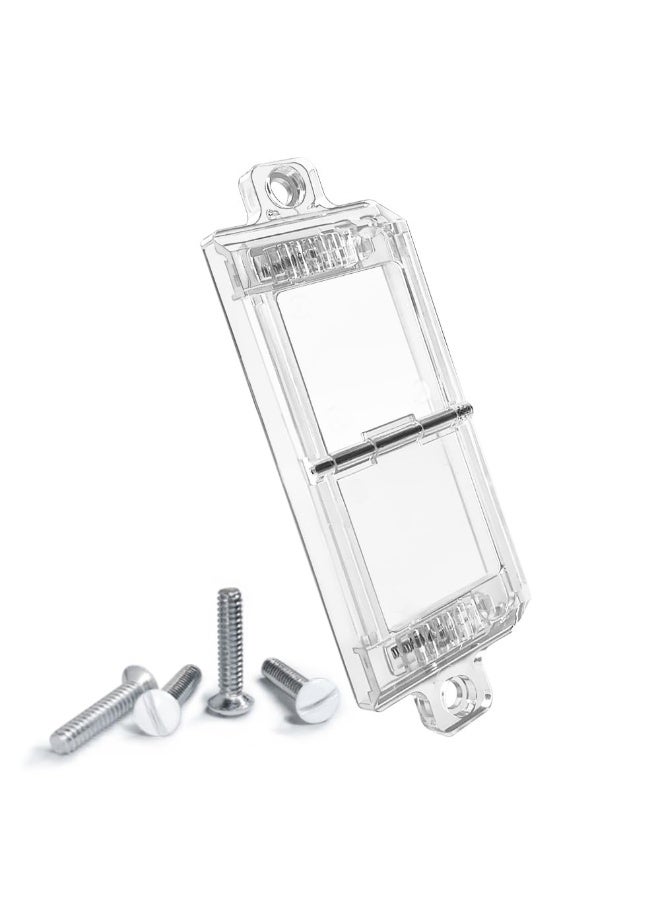 ILIVABLE Rocker Light Switch Guard, Child Proof Switch Plate Cover Guard Protects Your Lights or Circuits from Being Accidentally Turned On or Off by Children and Adults (Clear, Pack of 2) - Image 1