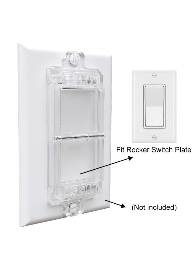 ILIVABLE Rocker Light Switch Guard, Child Proof Switch Plate Cover Guard Protects Your Lights or Circuits from Being Accidentally Turned On or Off by Children and Adults (Clear, Pack of 2) - Image 4