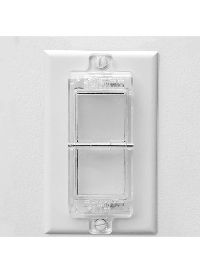 ILIVABLE Rocker Light Switch Guard, Child Proof Switch Plate Cover Guard Protects Your Lights or Circuits from Being Accidentally Turned On or Off by Children and Adults (Clear, Pack of 2) - Image 2