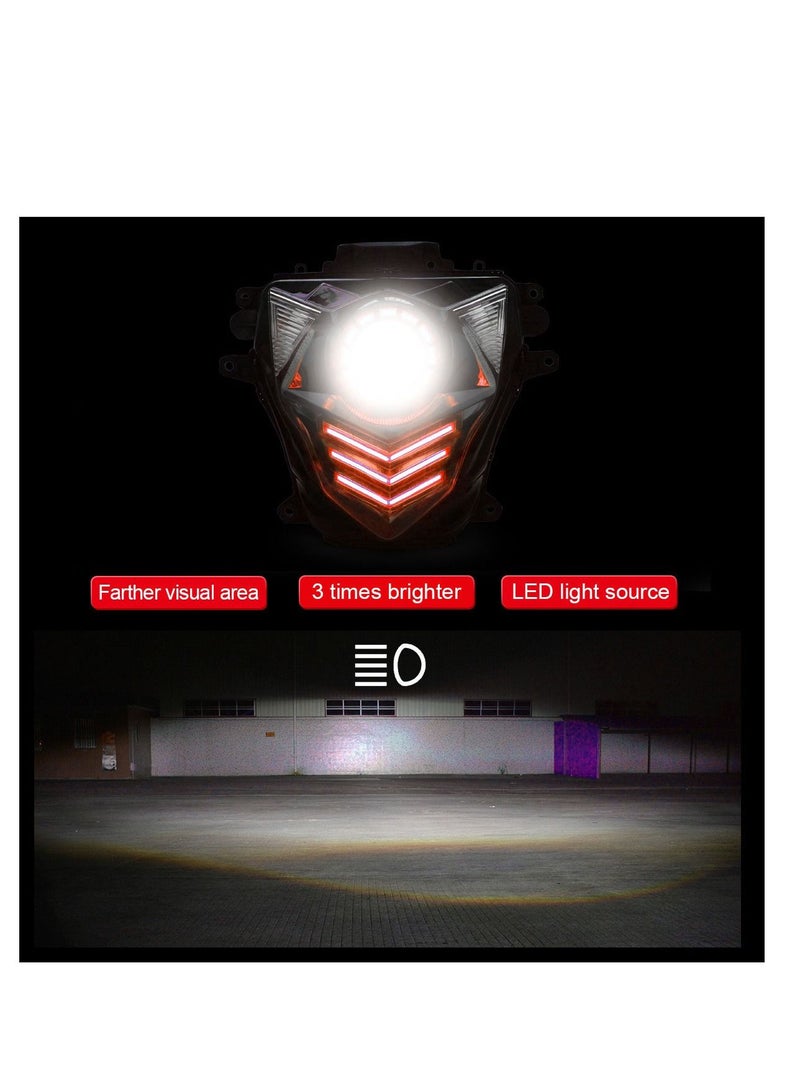 Generic LED Eye Headlight Assembly Fit for Suzuki GSXR750 2011-2021  - Image 4
