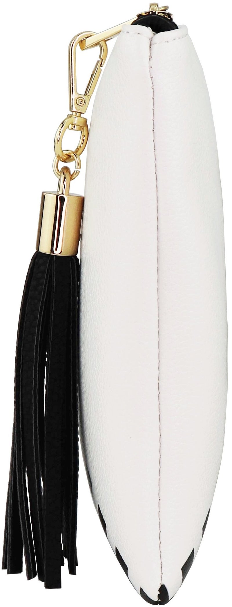 B BRENTANO Vegan Clutch Bag Pouch with Tassel Accent (Black) - Image 3