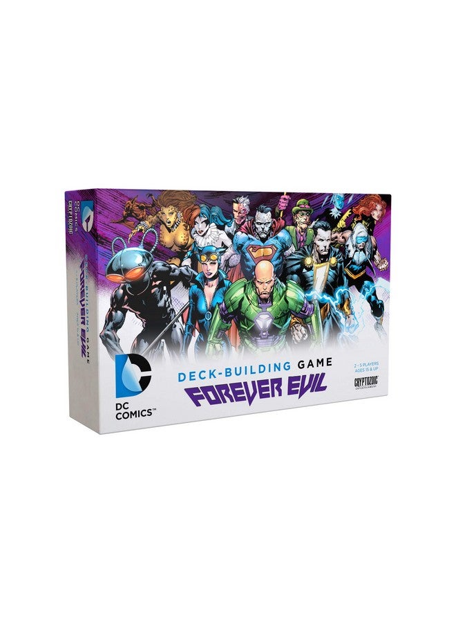 CRYPTOZOIC ENTERTAINMENT DC Deck-Building Game: Forever Evil - It’s Good to be Bad - Play as DC Universe Villains Harley Quinn,Deathstroke,Black Adam - 2 to 5 Players - Ages 15+ - Image 1