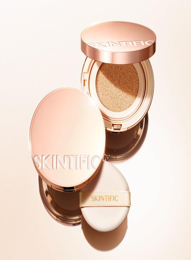 SKINTIFIC Cushion Foundation | Cover All Perfect Air Cushion | SPF 35 PA++++ | Oil-Control Waterproof Fondation Sweatproof Matte Finish Poreless Foundation Flawless BB Cream CC Cushion Makeup - Image 2