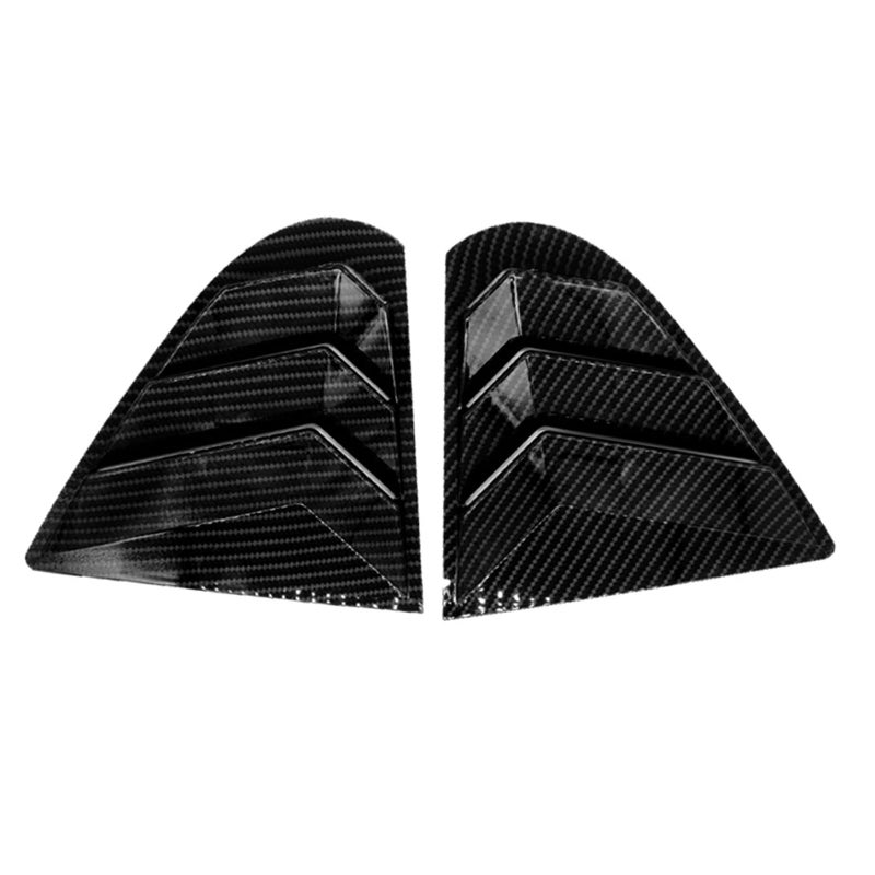 Generic Carbon Fiber Rear Quarter Window Side Vent Shutter Louver Windshield Cover Trim Decor Compatible For Lancer Car Styling Rear Window Shutter Cover  - Image 1
