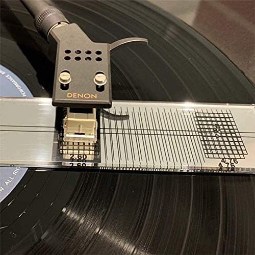 sdroceRyaM Turntable Phonograph LP Phono Cartridge Stylus Alignment Protractor Adjustment Tool - Mirrored Surface for Precision - Image 5