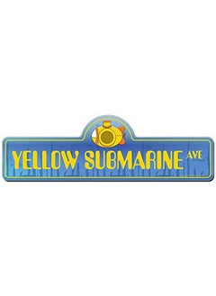 SignMission Yellow Submarine Street Sign ; Indoor Outdoor ; Funny Home Décor For Garages Living Rooms Bedroom Offices ; Signmission Personalized Gift  - Image 1