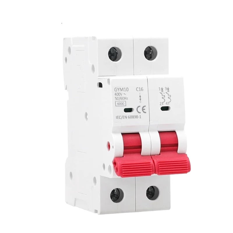 GYM10 ثنائي القطب منحنى C 20 أمبير قاطع دائرة مصغر AC MCB 220 فولت 400 فولت تركيب على سكة دين - Image 3