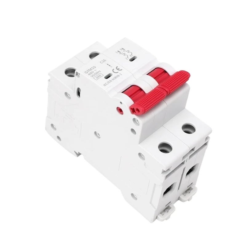 GYM10 ثنائي القطب منحنى C 20 أمبير قاطع دائرة مصغر AC MCB 220 فولت 400 فولت تركيب على سكة دين - Image 2