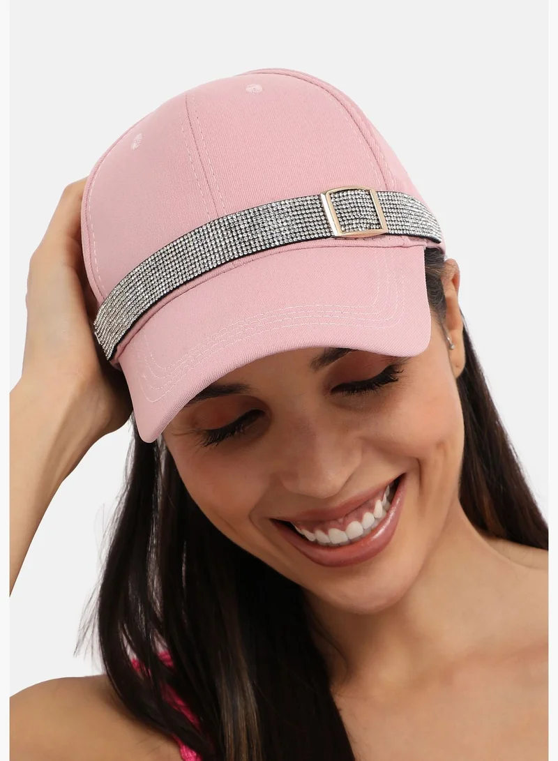 Haute Sauce Casual Solid Polyester Baseball Cap For Women