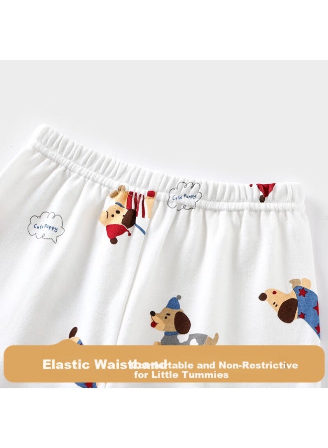 Badibadi Baby Toddler Homewear Pajama Set Skin-friendly Comfortable Outing Air Conditioning Clothes Dog Paradise 120 - Image 4