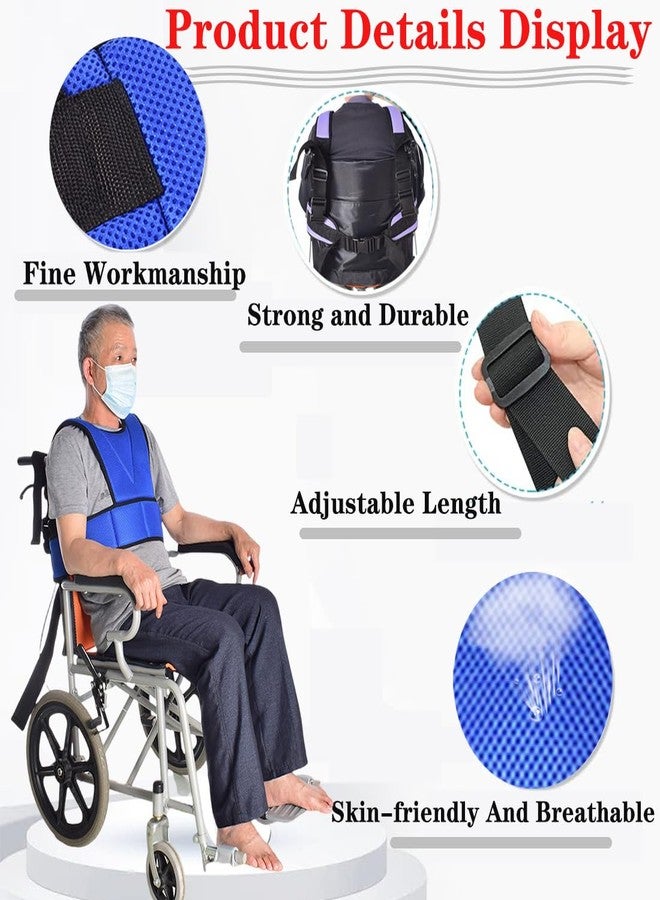AUSTYLCO Wheelchair Harness for Adults,Wheelchair Seat Belt,Safety Belt for Elderly,Adjustable Straps Prevent Sliding,Torso Support Vest Restraint-Wheelchair Seatbelt Body Harness for Patient - Image 2