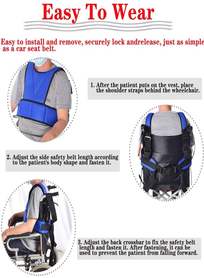 AUSTYLCO Wheelchair Harness for Adults,Wheelchair Seat Belt,Safety Belt for Elderly,Adjustable Straps Prevent Sliding,Torso Support Vest Restraint-Wheelchair Seatbelt Body Harness for Patient - Image 4