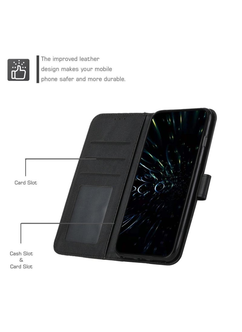 Best Choice Products - Tecno Spark 20 Case,Premium Tecno Spark 20 Leather Wallet Cover with Card Holder Kickstand Magnetic Closure Flip Folio Case for Tecno Spark 20,Black - Image 1