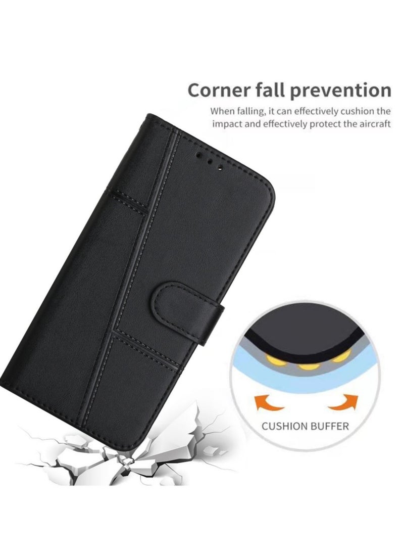 Best Choice Products - Tecno Spark 20 Case,Premium Tecno Spark 20 Leather Wallet Cover with Card Holder Kickstand Magnetic Closure Flip Folio Case for Tecno Spark 20,Black - Image 1