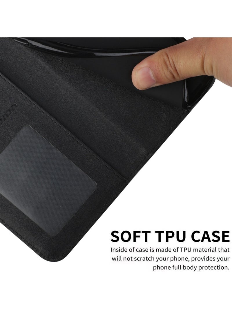 Best Choice Products - Tecno Spark 20 Case,Premium Tecno Spark 20 Leather Wallet Cover with Card Holder Kickstand Magnetic Closure Flip Folio Case for Tecno Spark 20,Black - Image 1