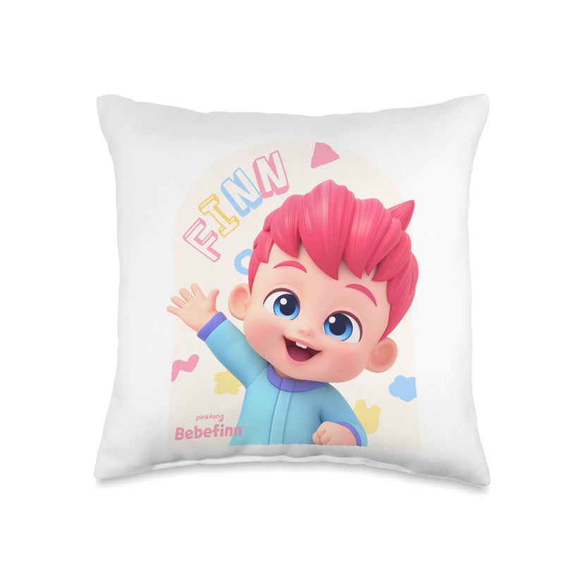 Pinkfong Bebefinn Official Throw Pillow, 16x16, Multicolor - Image 1