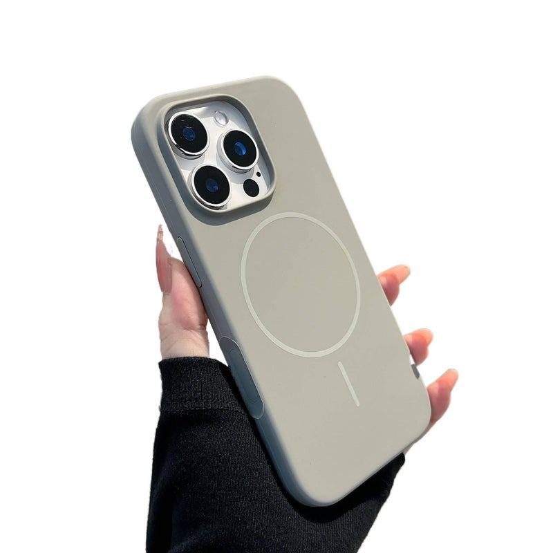 Silicone MagSafe Case for iPhone 16 / 16 Plus / 16 Pro / 16 Pro Max with Shockproof and Drop Protection plus Shockproof plus Liquid Silicone plus Magnetic in Titanium Grey - Layan Lure - Image 1
