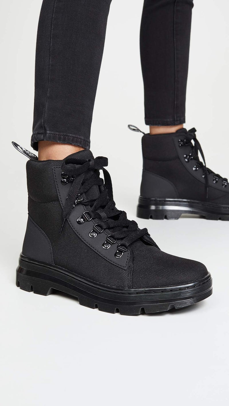 Dr Martens Dr. Martens Women's Combs W Combat Boot, Black/Black, 8 - Image 3