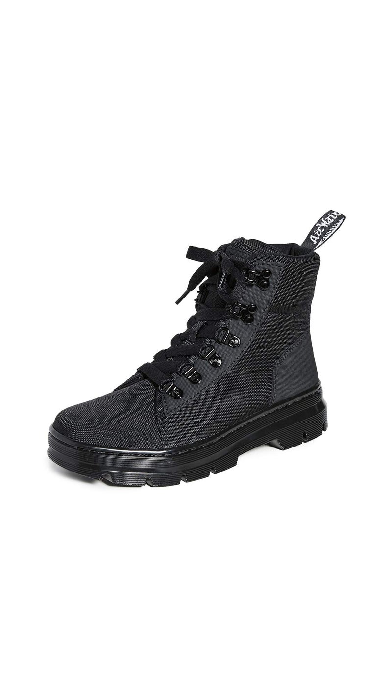 Dr Martens Dr. Martens Women's Combs W Combat Boot, Black/Black, 8 - Image 1