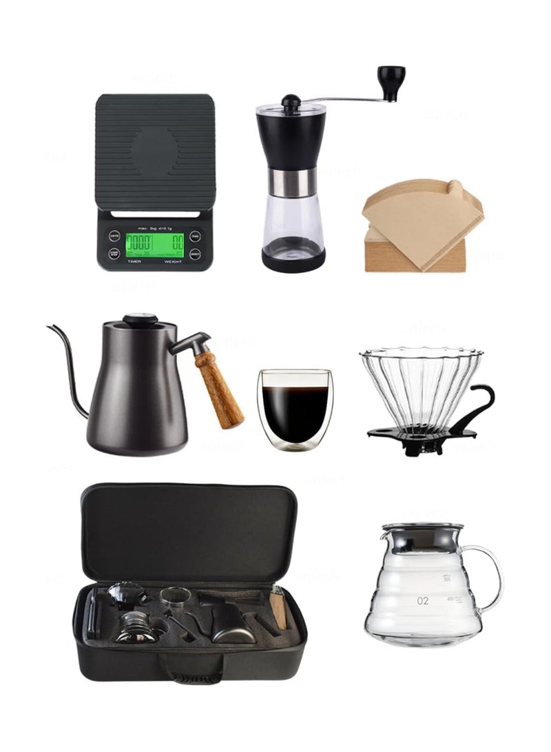 BLOOMING TIME Drip Coffee Maker Set With Travel Bag Black - Image 1