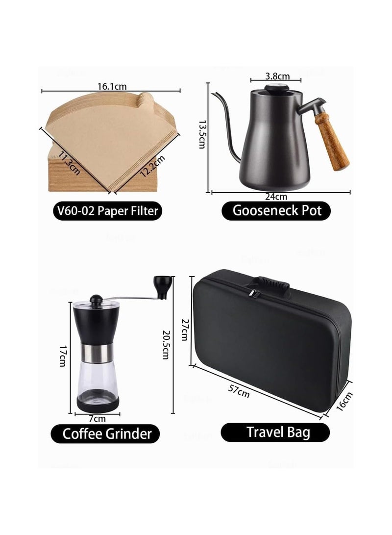 BLOOMING TIME Drip Coffee Maker Set With Travel Bag Black - Image 2