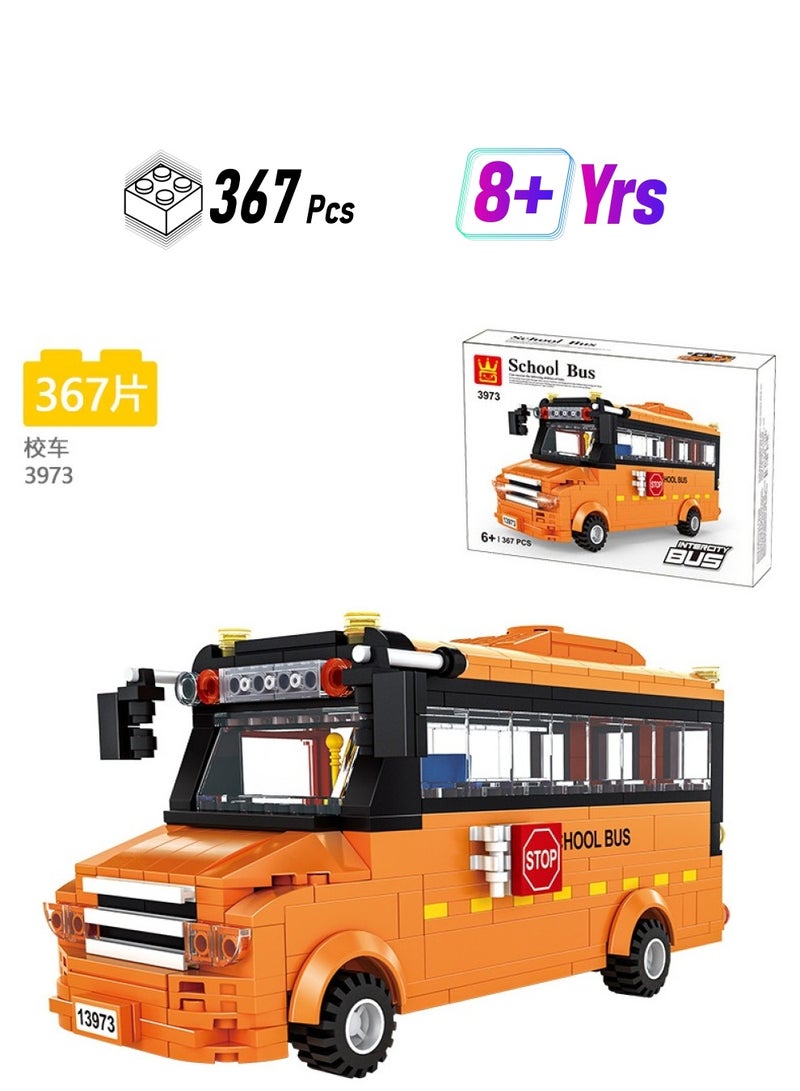 wange Bus Building Set Toys Gifts for Boys,367 Pieces