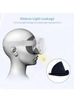 KASTWAVE Face Cover Cooling Fan for Oculus Quest 3, Comfortable Foam Pad Fan Cooler, RGB Cooling Fan Rechargeable, with 2 RGB Modes, Active Air Circulation Ventilation to Relieve Lens Fogging, Black  - Image 4