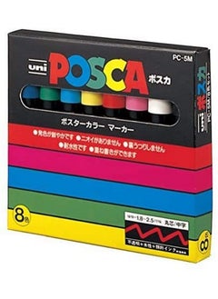 Mitsubishi Pencil Waterbased Penposka Medium Letter Round Core 8 Colors Pc5M8C Japan  - Image 2